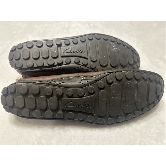 Clarks Men’s Shoes Size 8.5 M Brown Leather Loafers Moccasins Slip on Driving - Picture 7 of 9